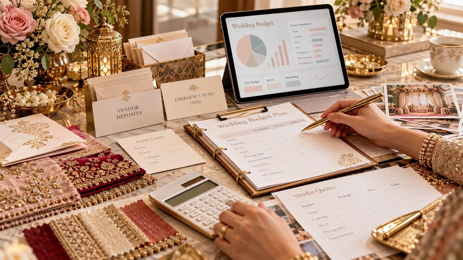 Wedding planning budget and vendor checklist